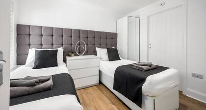 Contemporain 2 Lits Double Garden Apartment Près de la plage