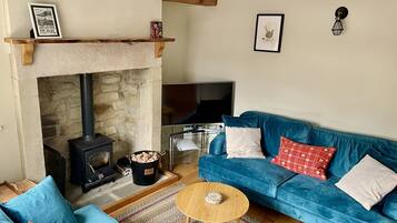 Télévision, cheminée