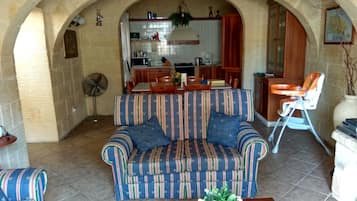 Smart TV, fireplace, DVD player, foosball