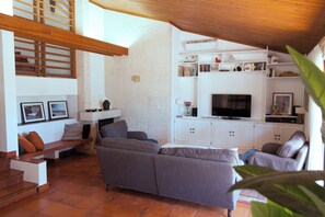 Fernseher, Kamin