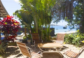 Terrace/patio - Private waterfront villa, swimming pool, garden, housekeeper, free wifi (Trou deau douce)