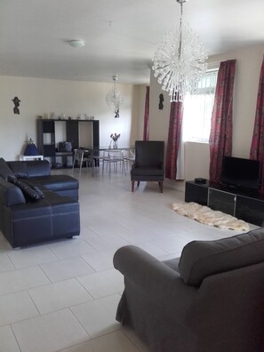 TV, DVD player, stereo