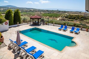 Pool - VILLA DEMETRA (4 ensuite bedrooms, Wi-Fi, stun. view, BBQ, Prv Swim. Pool) (Argaka)