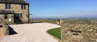 Law Brook Farm cottage with stunning views .