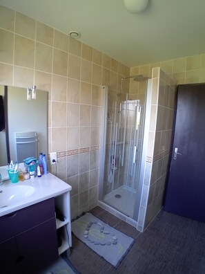 Shower, hair dryer