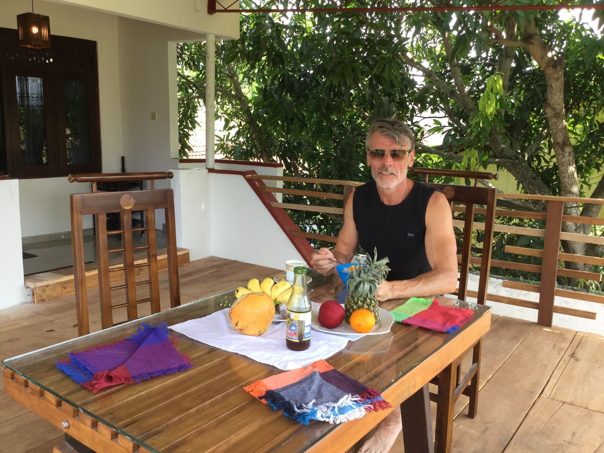 屋外ダイニングエリア