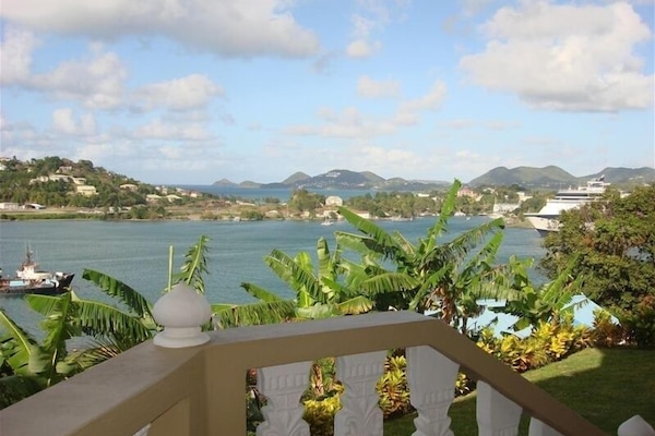 A Perfect Day On LA MARGUERITE Balcony. See Castries Bay & The Northern Reg