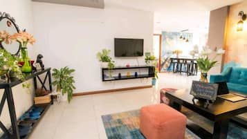 Télévision, cheminée