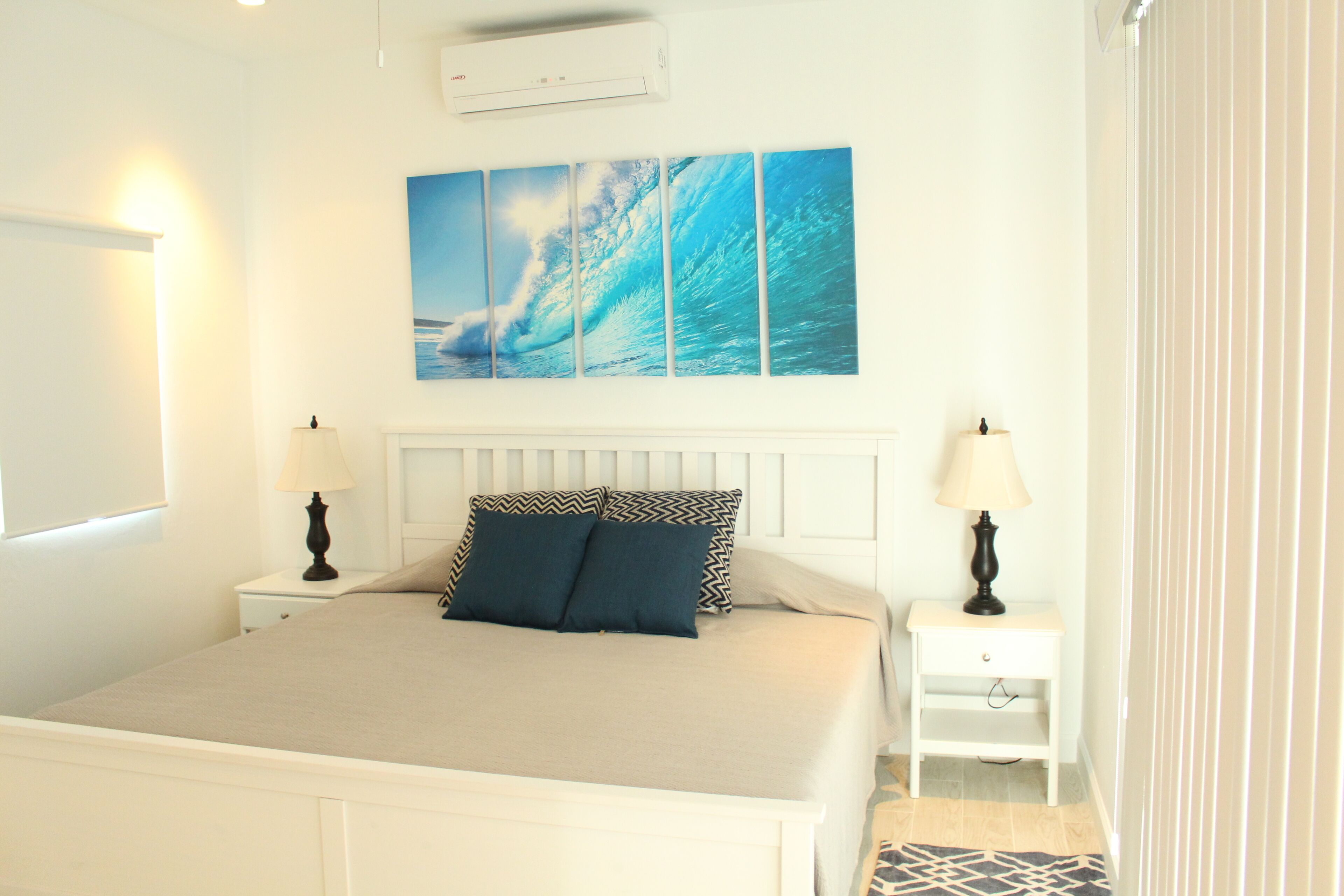 2 bedrooms, in-room safe, iron/ironing board, travel cot