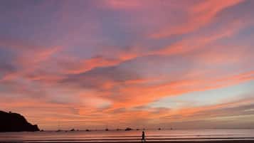 在海滩