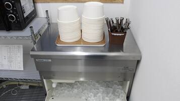 Fridge, electric kettle