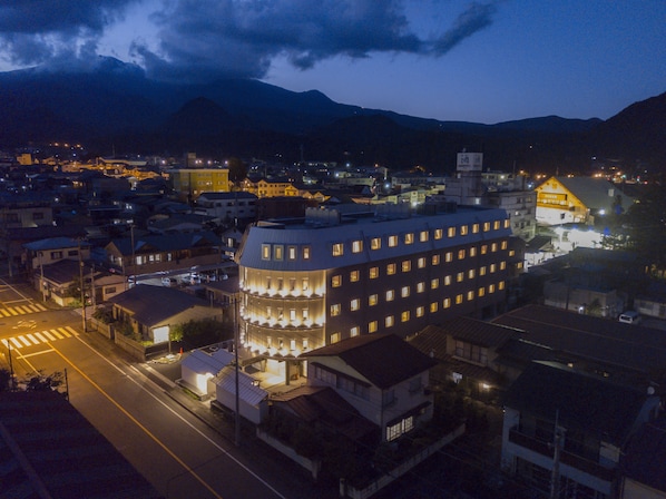 Front of property – evening/night