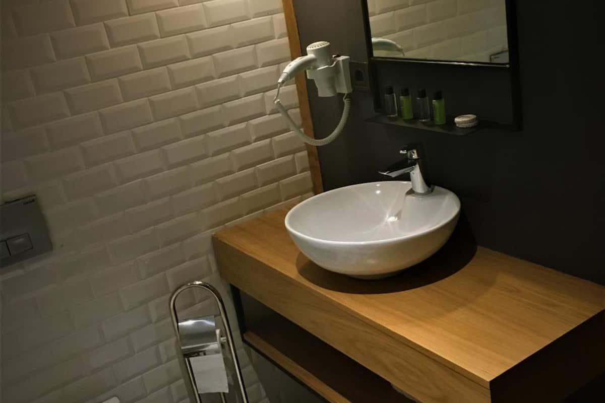shower, free toiletries, hair dryer, slippers