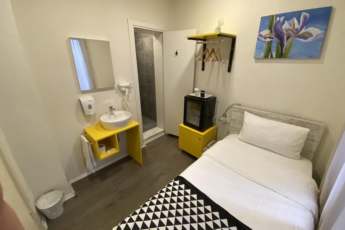 economy single room | minibar, in-room safe, blackout curtains, soundproofing
