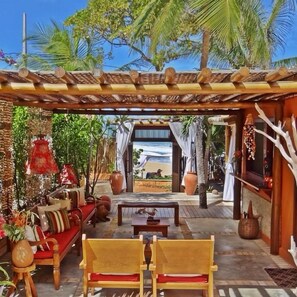 Breakfast, lunch, dinner served; Brazilian cuisine, beach views