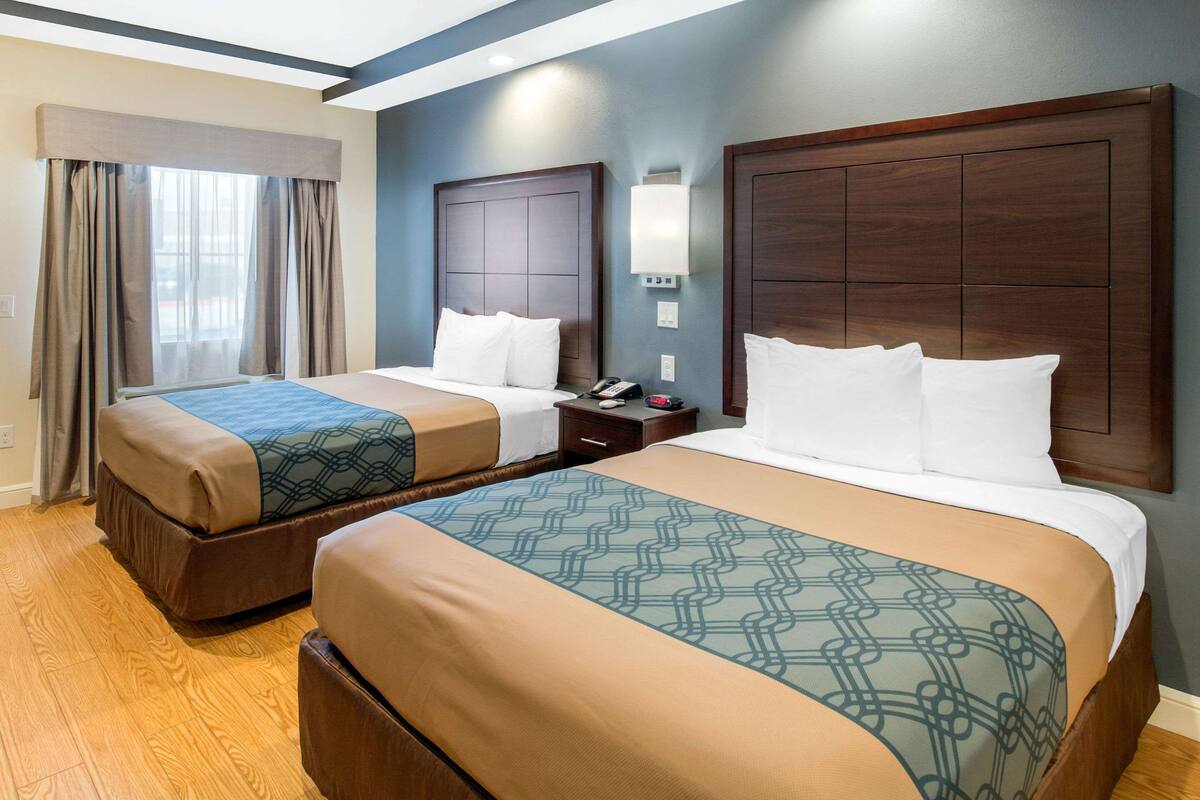 Room, 2 Queen Beds, Accessible, Non Smoking | Premium bedding, desk, iron/ironing board, rollaway beds (surcharge)