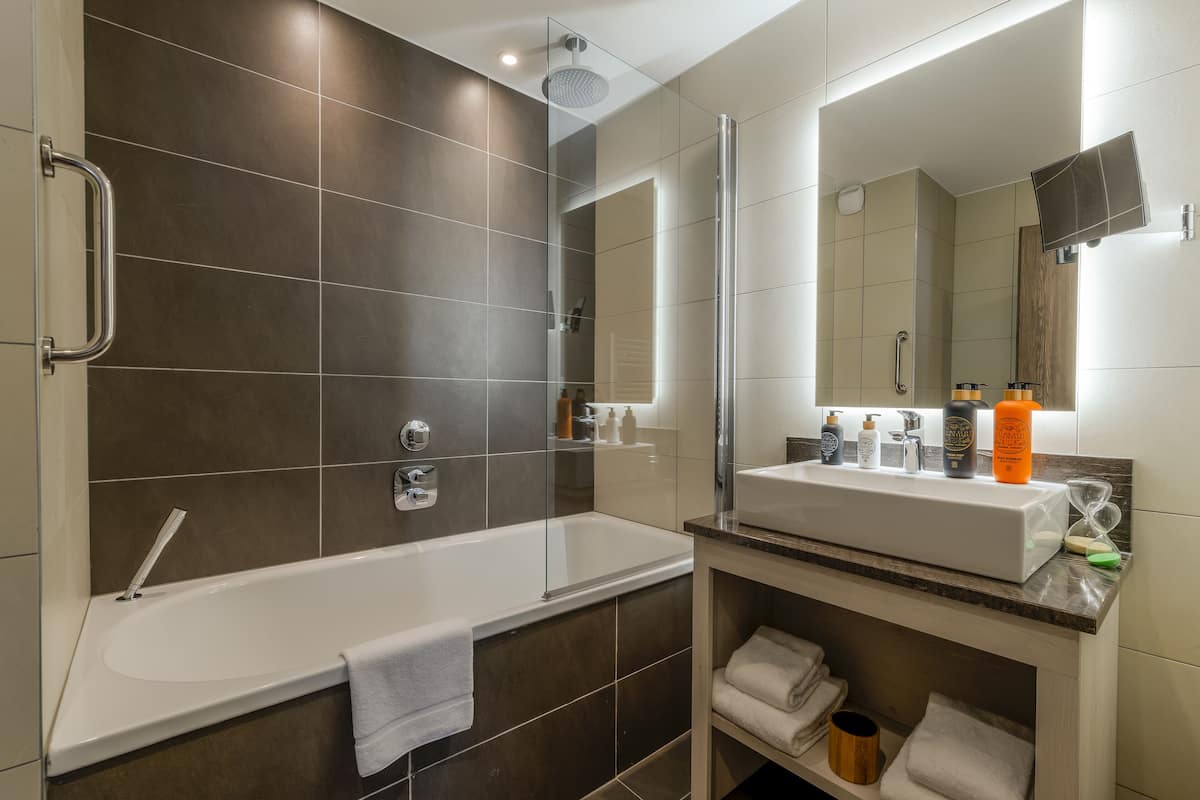 free toiletries, hair dryer, bathrobes, slippers