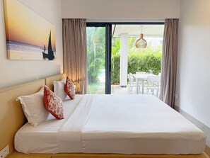 Apartment, 1 Schlafzimmer, Gartenblick | Zimmersafe, individuell eingerichtet, laptopgeeigneter Arbeitsplatz