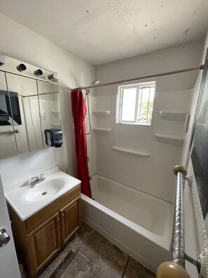 Economy Room, Non Smoking | Bathroom | Shower, free toiletries, towels - The Yellow Penthouse (North Las Vegas)