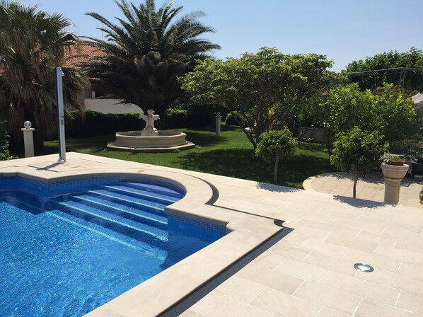 A heated pool