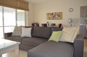 LED TV, DVD player, books