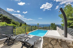 Outdoor pool, a heated pool - Nature Retreat Villa Marina, Private Heated Pool, Sea Views, Makarska, Croatia (Makarska)