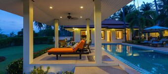 Beachfront Retreat with Staff