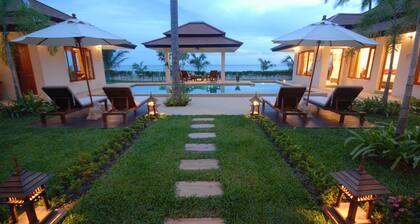 Beachfront Retreat with Staff