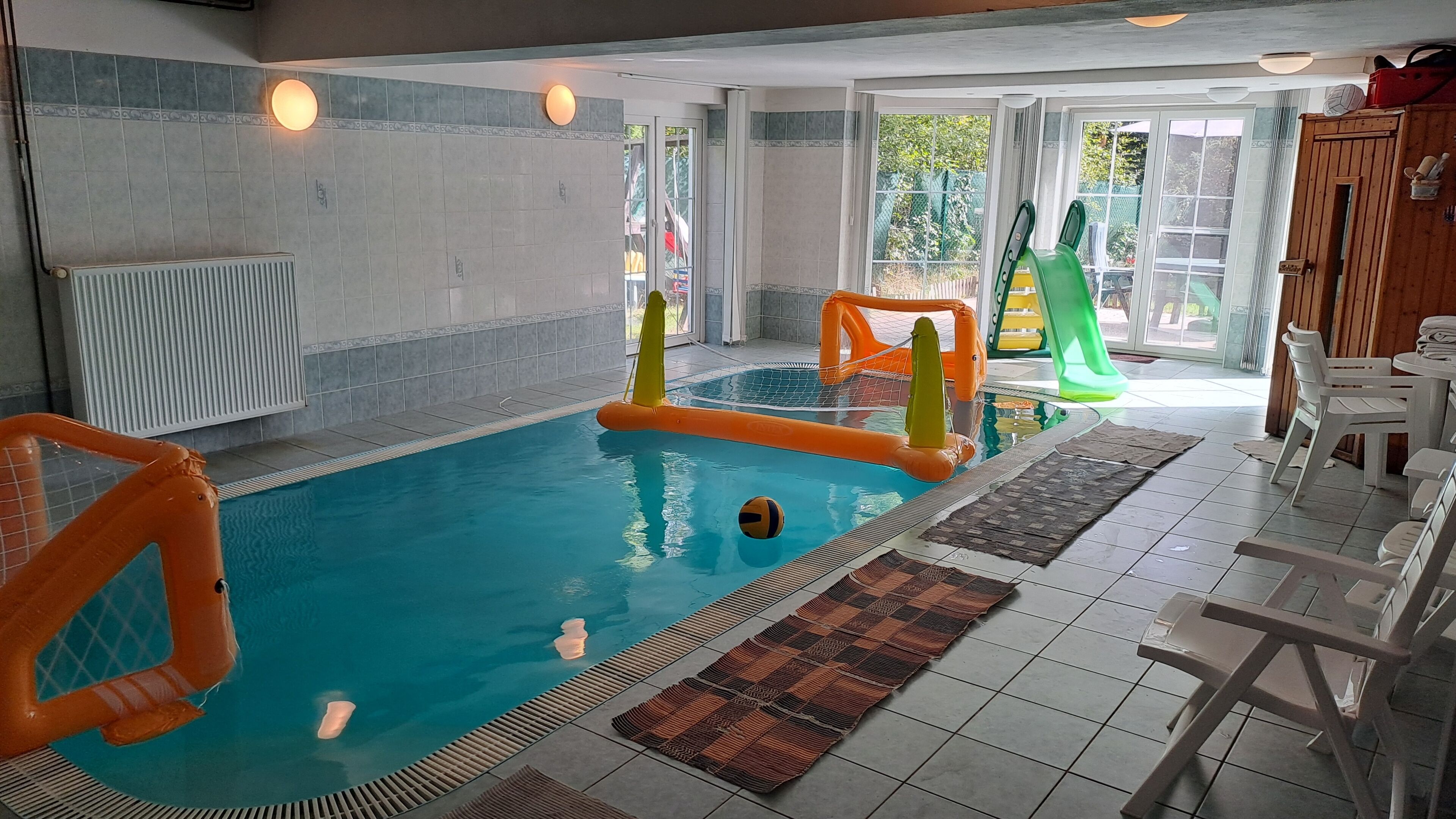 Indoor pool, a heated pool