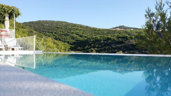 Outdoor pool, a heated pool - Large property with the villa and pool in the quiet cove nearby the Town Hvar,HR (Hvar)