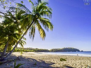 Plage à proximité, chaises longues, serviettes de plage