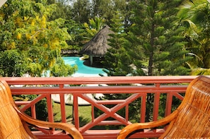 Superior House | Balcony view - LES Condos in Beautiful Complex With Pool, Near the Beach (Cap Malheureux)