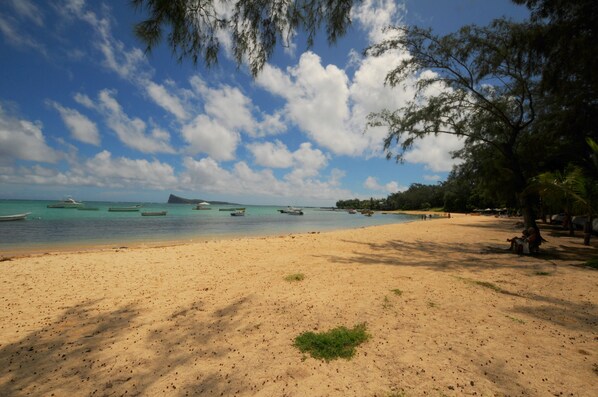 Beach nearby, white sand