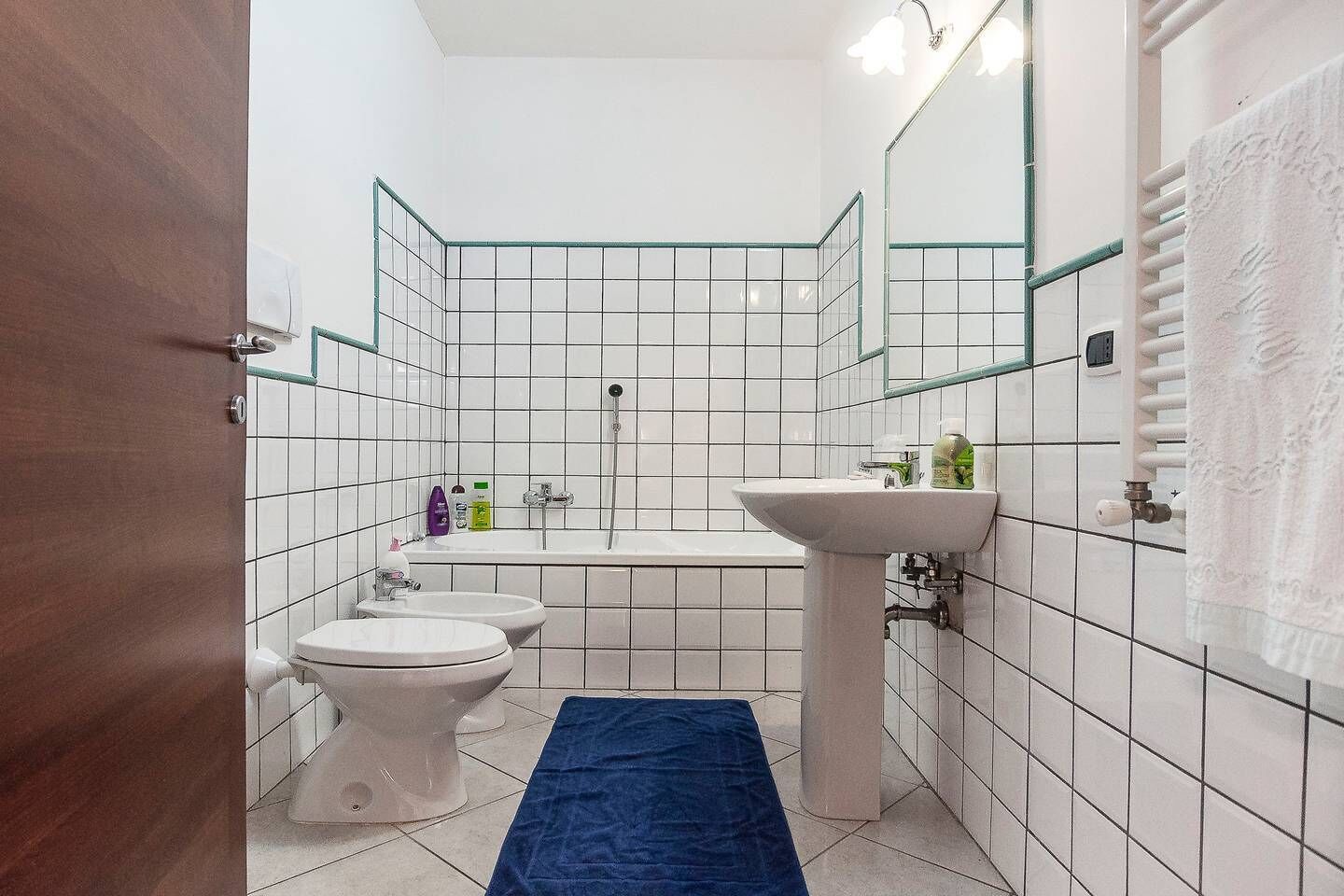 Haartrockner, Handtücher, Seife, Shampoo