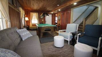 TV connectée, cheminée, jeux vidéo, lecteur de DVD