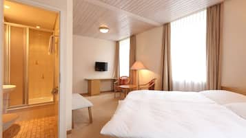 In-room safe, desk, soundproofing, rollaway beds