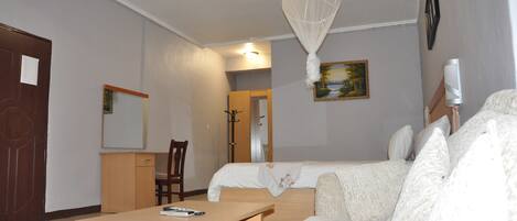 Premium bedding, minibar, in-room safe, desk