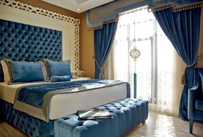 埃及棉床单、迷你吧、客房内保险箱、特色装修