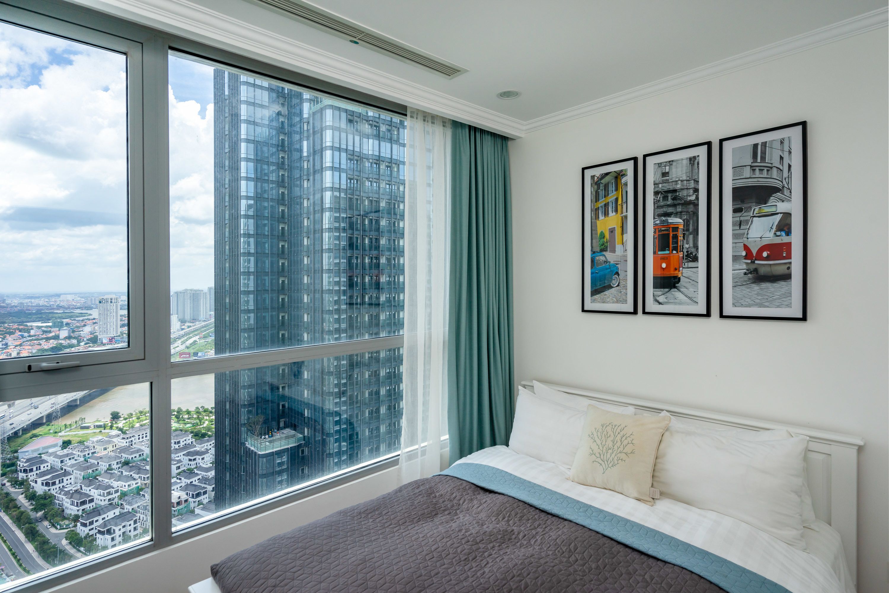 standard three-bedroom apartment with balcony  | view from room