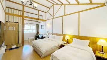 Premium bedding, blackout curtains, free WiFi, bed sheets