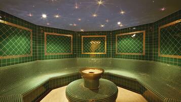 Sauna, steam room, body treatments, body wraps, body scrubs, facials