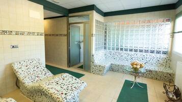 Relax in style with spa-style chairs and a serene atmosphere.