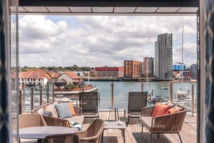 Suite, 1 King Bed Marina View | Minibar, in-room safe, desk, laptop workspace
