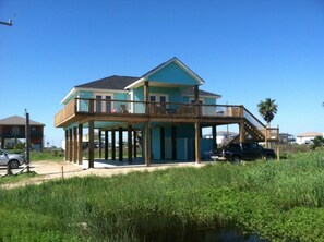 House, 3 Bedrooms | Exterior - Flower Pot 3 Bedroom Home (Port Bolivar)