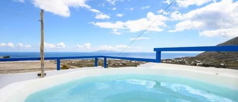 Deluxe One Bedroom Sea View Villa with Hot Tub - Perasto | Vista da sacada
