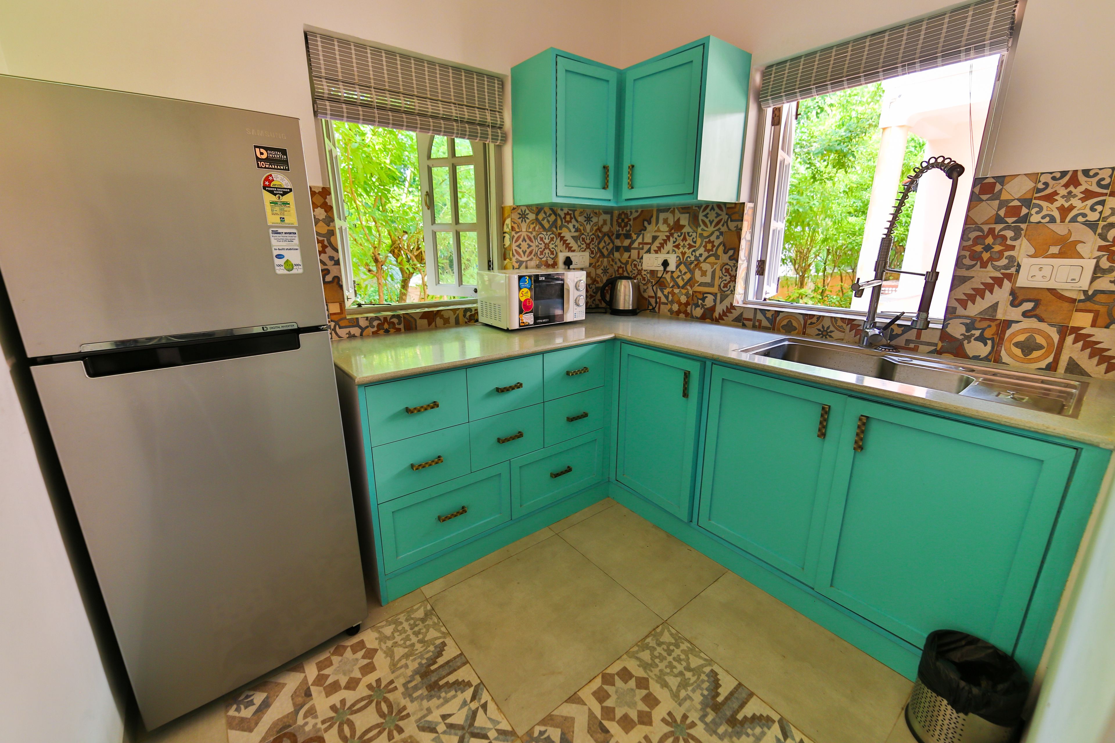 2 bhk villa	 | private kitchenette | fridge, microwave, electric kettle