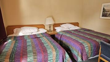 Double Room, 2 Double Beds | Blackout drapes, free rollaway beds, free WiFi, bed sheets