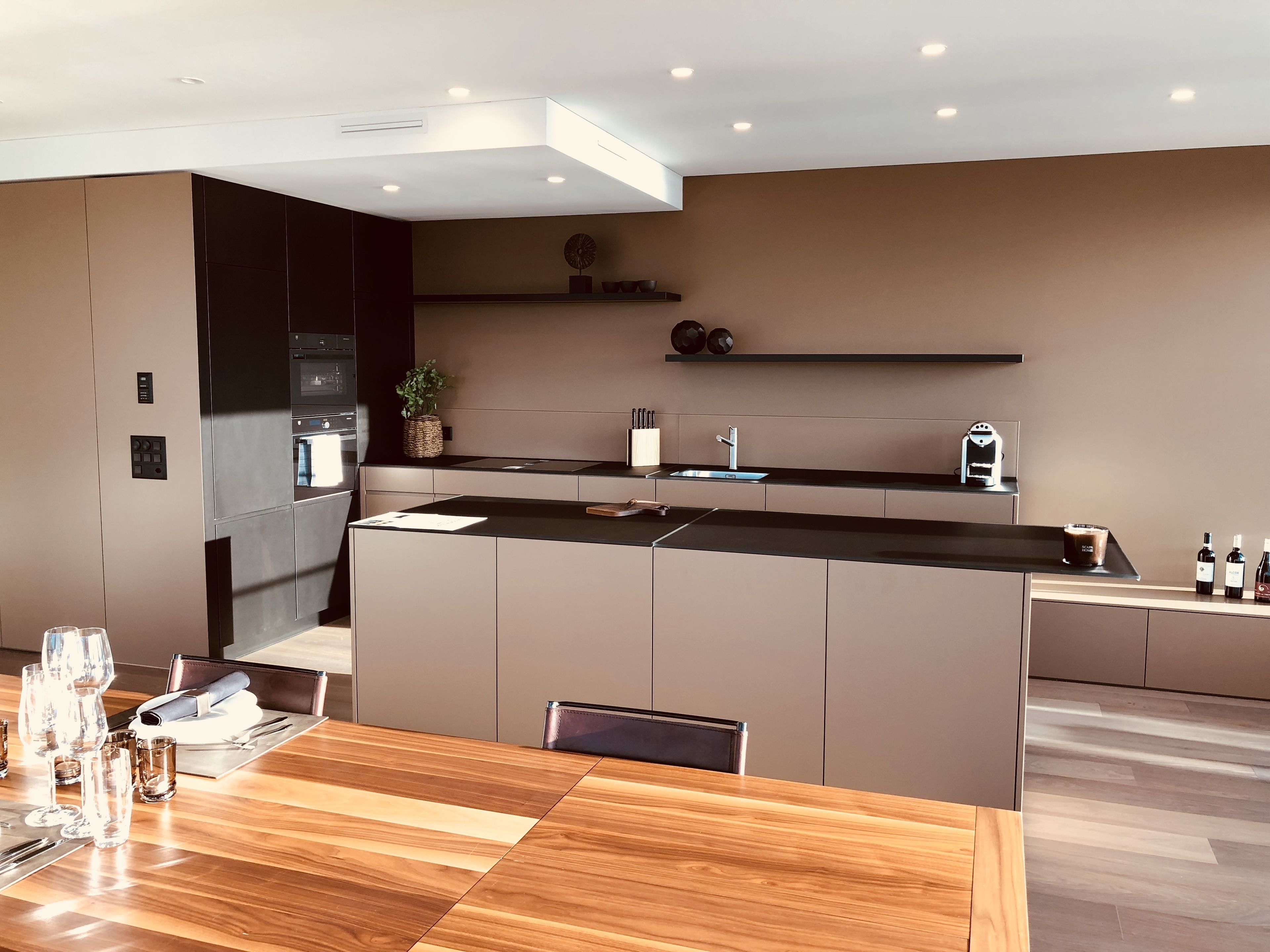 Apartamento urbano, 2 quartos, vista para o lago, na torre | Cozinha privada | Geladeira grande, fogão, cooktop, lava-louças