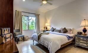 Penthouse, 1 King Bed, Kitchen, Pool View | 1 bedroom, individually decorated, individually furnished, desk