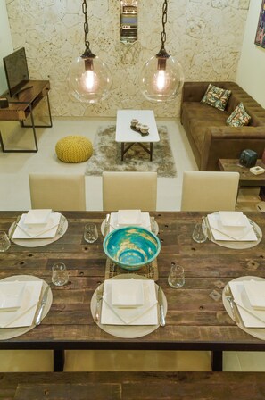 Apartment, 2 Bedrooms, Kitchen, Pool View | In-room dining - El Sueño house 2 BRM sleeps 5 balcony (Tulum)